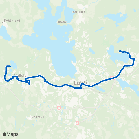 Lahden seudun liikenne Tiilikangas - Viuha map