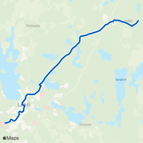 Lahden seudun liikenne Metsä-Hennala - Vierumäen urheiluopisto map