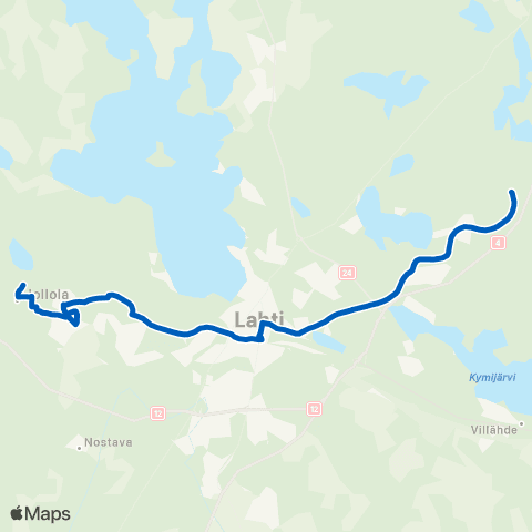 Lahden seudun liikenne Tiilijärvi - Hiekkanummi map