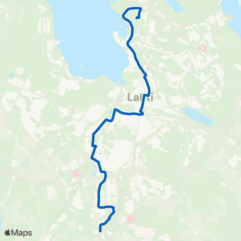 Lahden seudun liikenne Myyntimiehenkatu - Mukkula (Pilkotunmäki) map