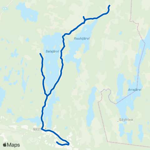 Lahden seudun liikenne Ruuhijärvi - Nastola map