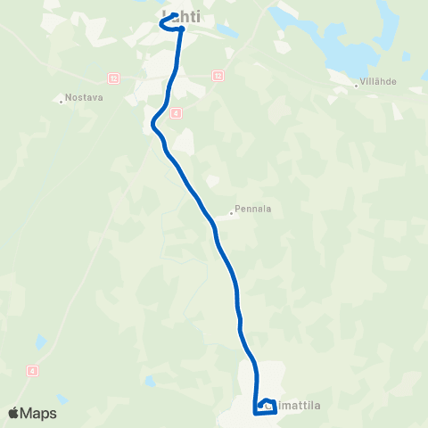 Lahden seudun liikenne Orimattila - Kauppatori map