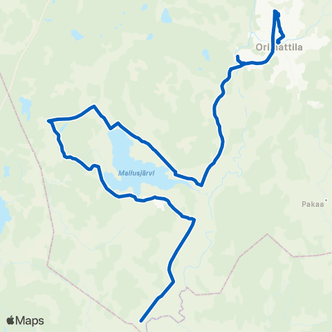 Lahden seudun liikenne Orimattila - Kurunkulma map