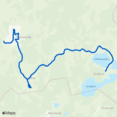 Lahden seudun liikenne Orimattila - Artjärvi map