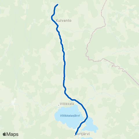 Lahden seudun liikenne Kuivanto - Artjärvi map