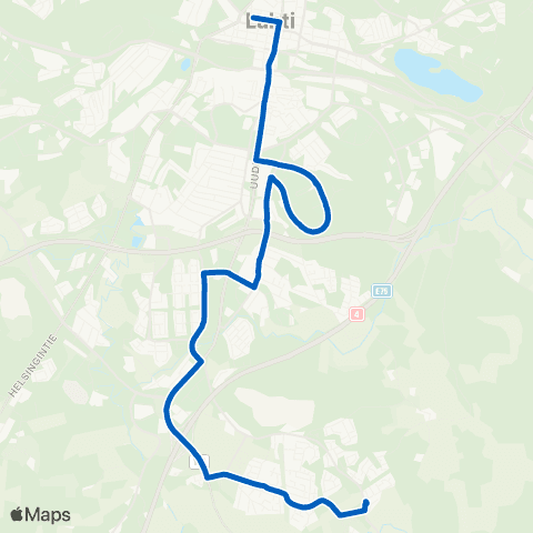 Lahden seudun liikenne Kauppatori - Renkomäki map
