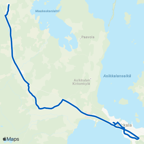 Lahden seudun liikenne Vääksyn koulukeskus - Maakeski map