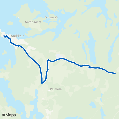 Lahden seudun liikenne Vääksyn koulukeskus - Rantakulma - Urajärvi map
