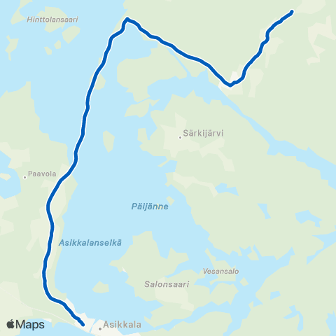 Lahden seudun liikenne Vääksyn koulukeskus - Kalkkinen map
