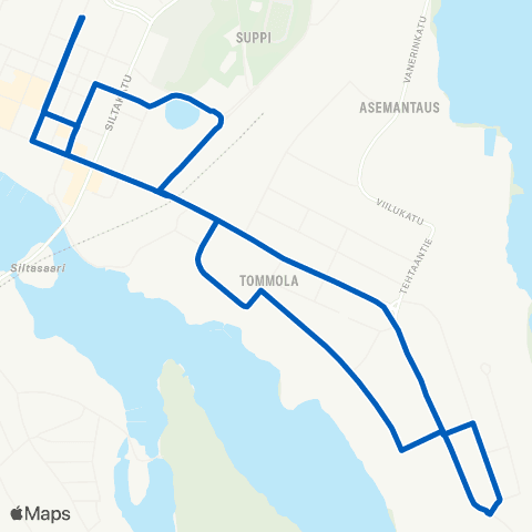 Lahden seudun liikenne Keskusta - Tommola - Keskusta map