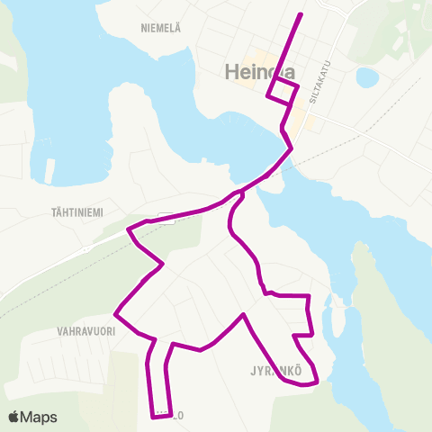 Lahden seudun liikenne Keskusta - Jyränkö - Sepänniemi - Keskusta map