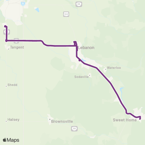 Linn Shuttle Lbcc Express map