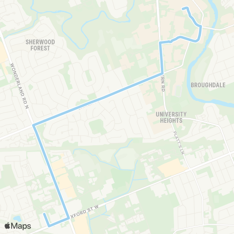 London Transit Route 127 map