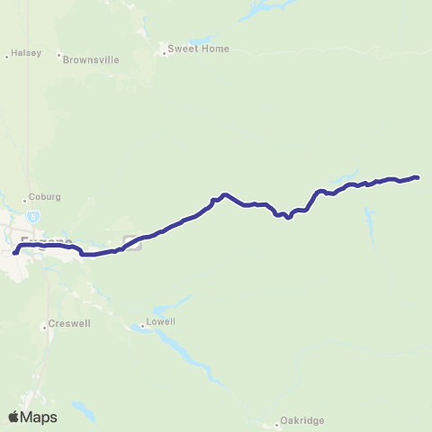 LTD McKenzie Bridge map