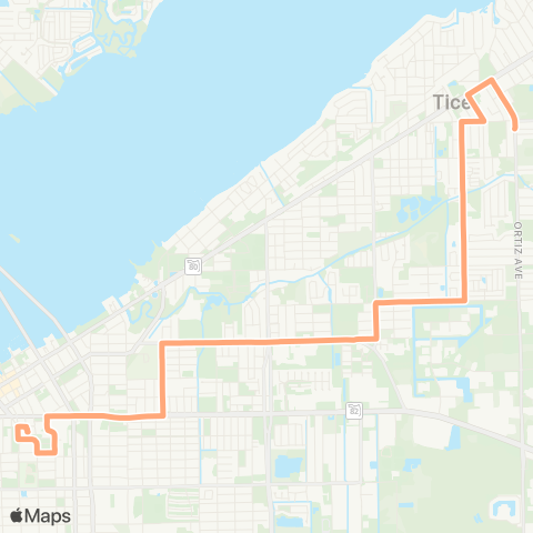 LeeTran Downtown Fort Myers and Tice map
