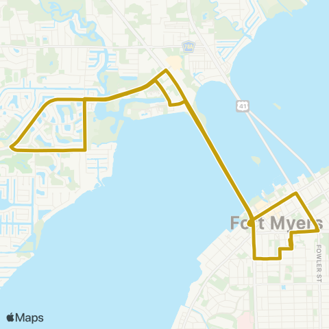 LeeTran Gold Line Trolley map