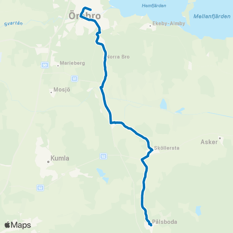 Länstrafiken Örebro  map