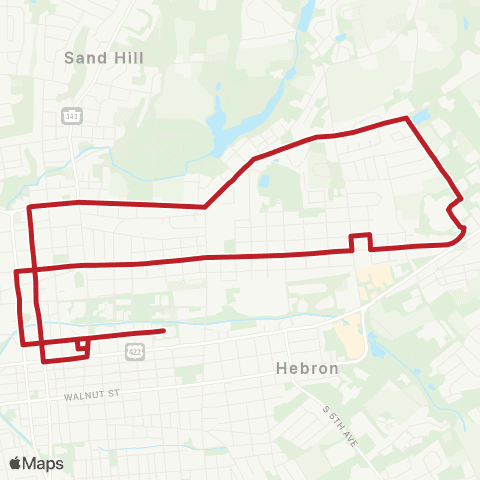 Lebanon Transit Route 2 map