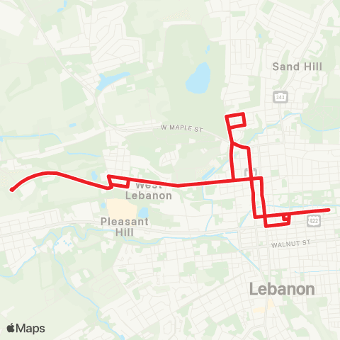 Lebanon Transit Route 3 map