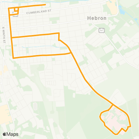 Lebanon Transit Route 6 map