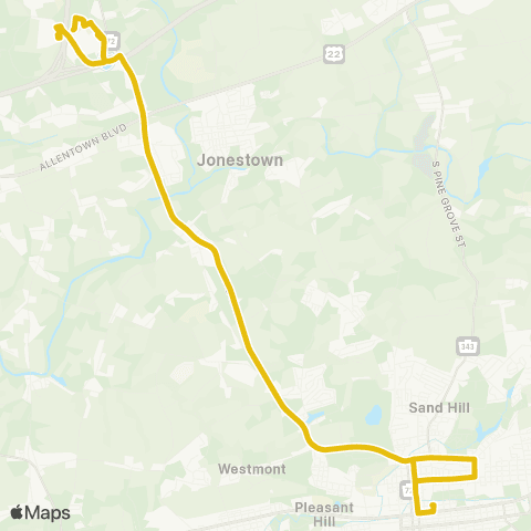 Lebanon Transit 10 Old Forge Express map