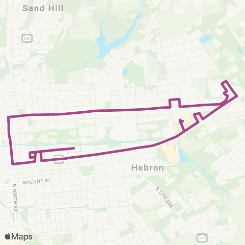 Lebanon Transit Route 17 map