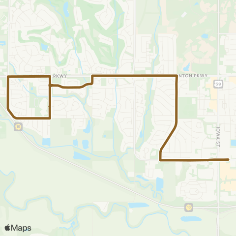Lawrence Transit South Iowa-27th / Wakarusa map