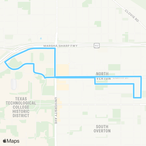 Citibus South Overton map