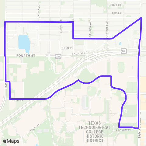 Citibus North 4th map
