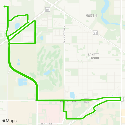 Citibus North Indiana map