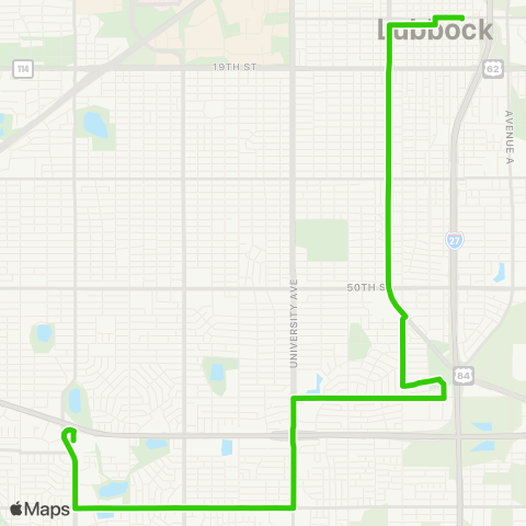Citibus Ave. Q / S. University / S. Quaker map