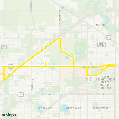 Citibus West 4th Express map