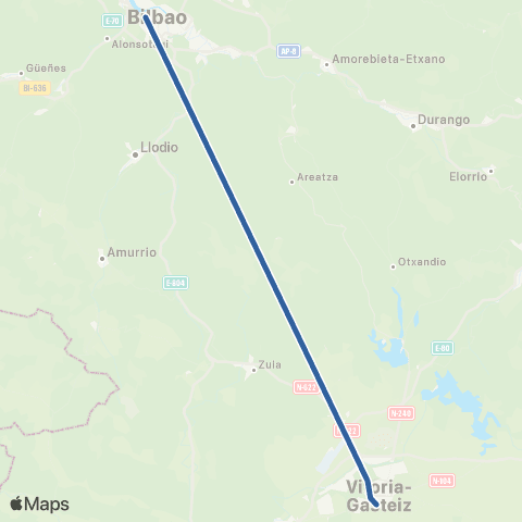 La Unión Bilbao-Autopista-Vitoria / Gasteiz map