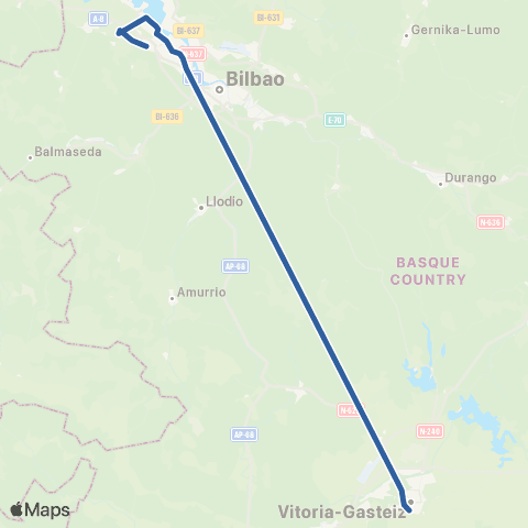 La Unión Gallarta-Vitoria / Gasteiz map