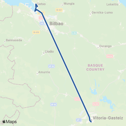 La Unión Algorta-Vitoria / Gasteiz map