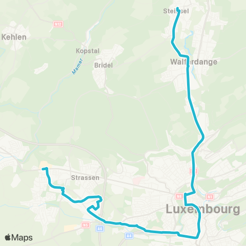 Ville de Luxembourg  map