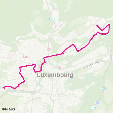 Ville de Luxembourg  map