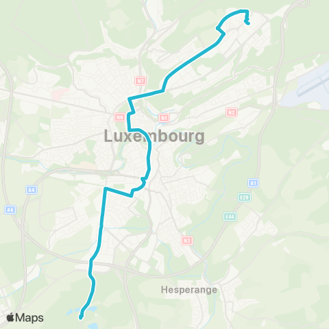 Ville de Luxembourg  map