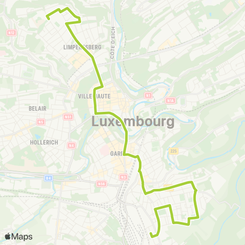 Ville de Luxembourg  map