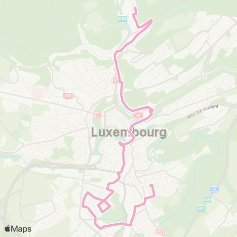 Ville de Luxembourg  map