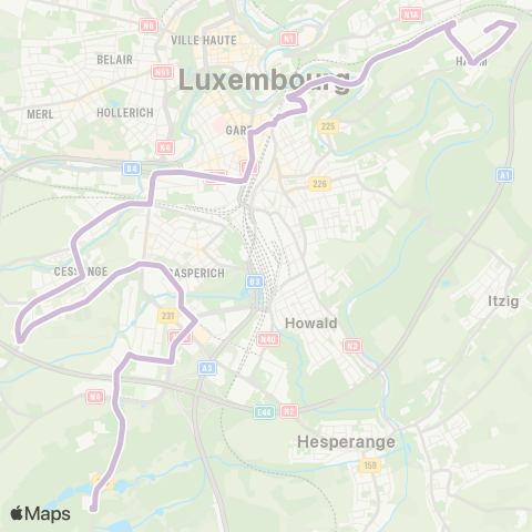 Ville de Luxembourg  map