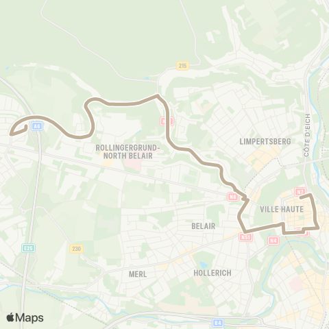 Ville de Luxembourg  map