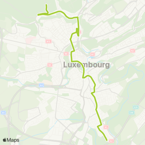 Ville de Luxembourg  map