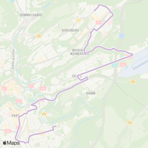 Ville de Luxembourg  map