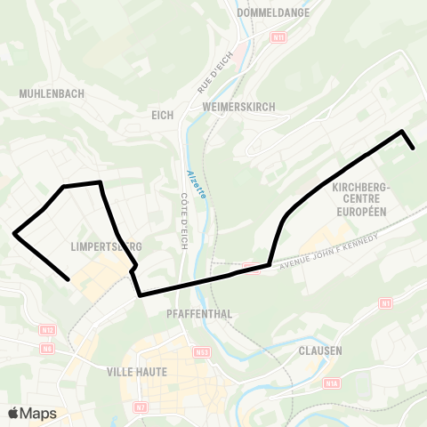 Lignes Scolaires AVL  map