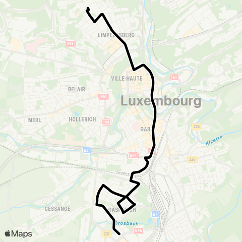 Lignes Scolaires AVL  map