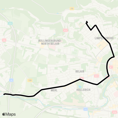 Lignes Scolaires AVL  map