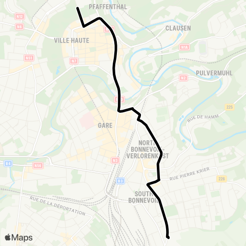 Lignes Scolaires AVL  map
