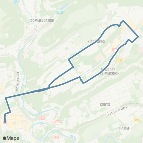 Ville de Luxembourg  map