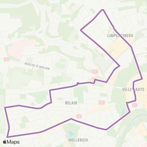 Ville de Luxembourg  map